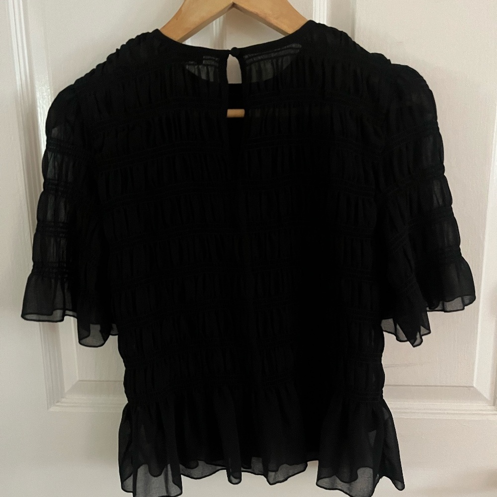 Express Black Ruffle Blouse - XS - Picture 4 of 10